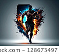 Holographic Product Launch on smartphone 128673497