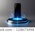 Holographic Product Launch on smartphone 128673498