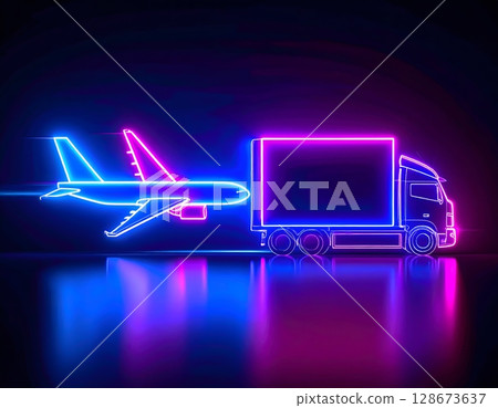Panorama of Transport and Logistics Concept 128673637
