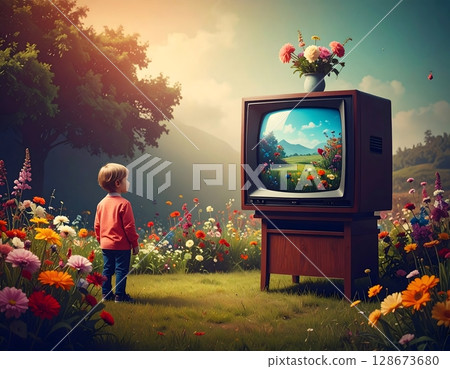 Realistic 90s and Aughts Icons with AI Floral Twist 128673680