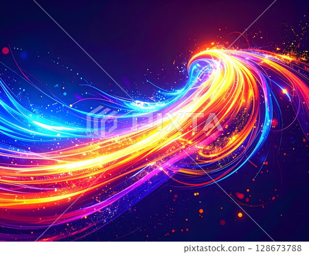 Abstract Gradient Particle Waves with Digital Effects 128673788