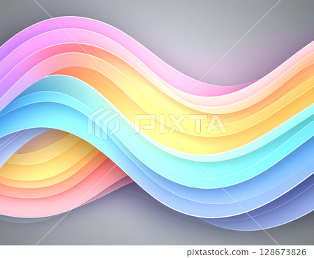 Abstract Gradient Particle Waves with Rainbow Digital Effects 128673826