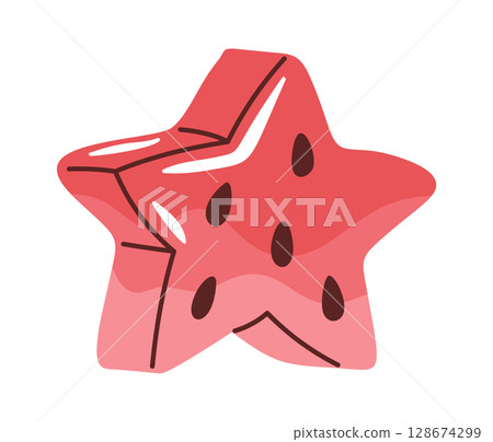Star shaped watermelon snack design Star shaped watermelon snack design 128674299