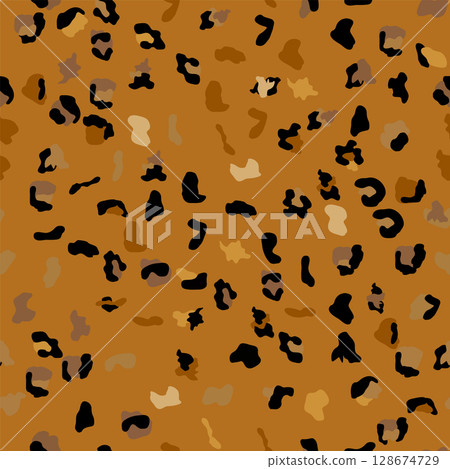 Seamless leopard print pattern. Fully seamless jaguar or cheetah skin pattern. leopard print textile fabric Seamless leopard print pattern. Fully seamless jaguar or cheetah skin pattern. leopard print textile fabric 128674729