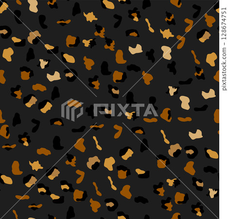 Seamless leopard print pattern. Fully seamless jaguar or cheetah skin pattern. leopard print textile fabric 128674751