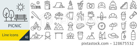 野餐圖示集 128675532