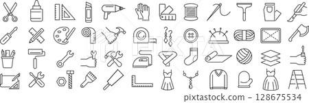 向量單色工藝線圖示集 128675534