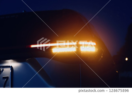 Car turn signal lights 128675896