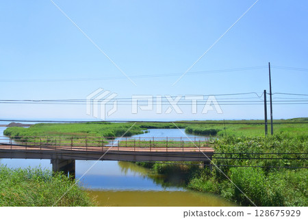 從常豐號誌站到白糠站的 JR 北海道根室線列車車窗看到的景色 128675929