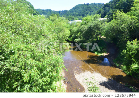 從常豐號誌站到白糠站的 JR 北海道根室線列車車窗看到的景色 從常豐號誌站到白糠站的 JR 北海道根室線列車車窗看到的景色 128675944