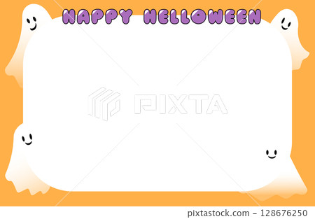 Ghost Halloween Frame Ghost Halloween Frame 128676250