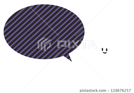 Ghost illustration with speech bubble 128676257