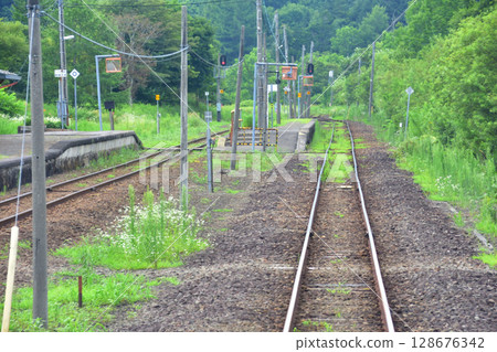 View from the train window on JR Hokkaido's Nemuro Line from Kamiohoro Station to Akkeshi Station View from the train window on JR Hokkaido's Nemuro Line from Kamiohoro Station to Akkeshi Station 128676342