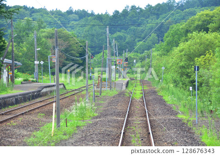 View from the train window on JR Hokkaido's Nemuro Line from Kamiohoro Station to Akkeshi Station View from the train window on JR Hokkaido's Nemuro Line from Kamiohoro Station to Akkeshi Station 128676343