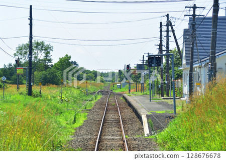 從厚架站到落石站的 JR 北海道根室線列車車窗看到的景色 128676678