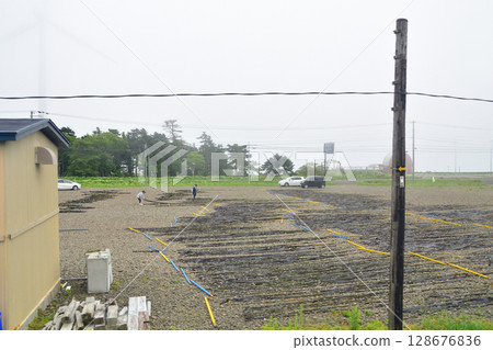 View from the train window on JR Hokkaido's Nemuro Main Line from Ochiishi Station to Nemuro Station (2023) View from the train window on JR Hokkaido's Nemuro Main Line from Ochiishi Station to Nemuro Station (2023) 128676836