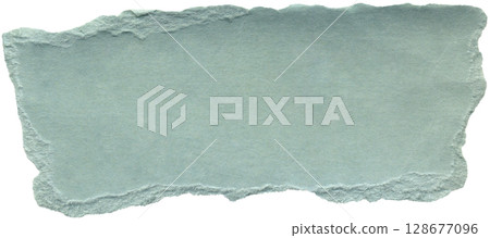 Aged torn blue scrap carton. Realistic piece of paper with crumpled effect and ripped edge. Versatile background for collage, mockup, scrapbooking Aged torn blue scrap carton. Realistic piece of paper with crumpled effect and ripped edge. Versatile background for collage, mockup, scrapbooking 128677096