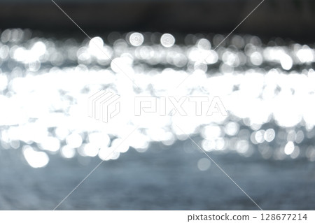 水面反射閃光散景散景 水面反射閃光散景散景 128677214