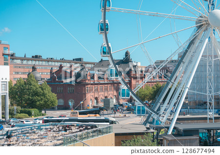 [芬蘭赫爾辛基]清晰的天際線與大海 128677494