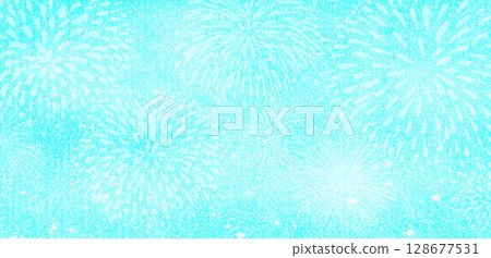 日式背景，帶有煙火般的漣漪和淡藍色 128677531