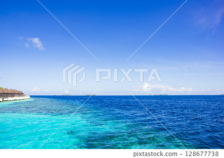 Serene Maldives resort scenery Serene Maldives resort scenery 128677738