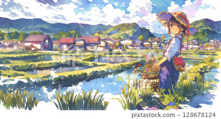 Farming girl 128678124