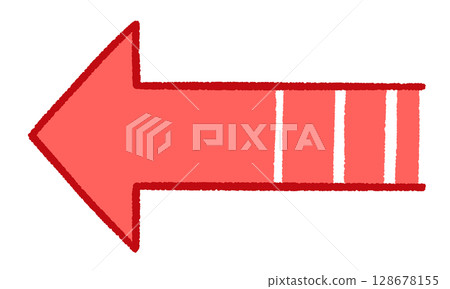 Simple red arrow illustration 128678155