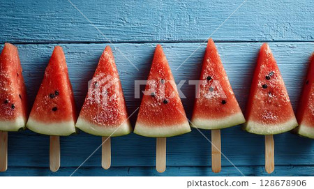 popsicles with red currants and ice cream 128678906