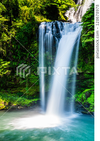Jion Falls with fresh greenery [Hita City, Oita Prefecture] 128678978