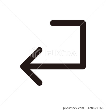 A simple arrow, such as a broken arrow or a line break mark A simple arrow, such as a broken arrow or a line break mark 128679166