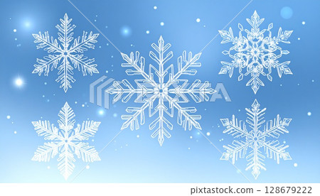 Snowflakes Luxury Background 128679222
