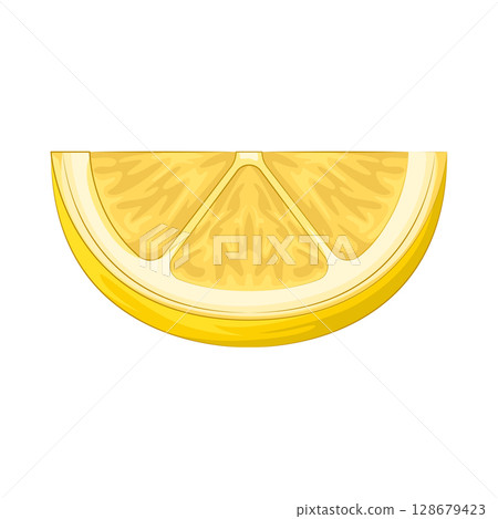 Illustration of Lemon Slice 128679423