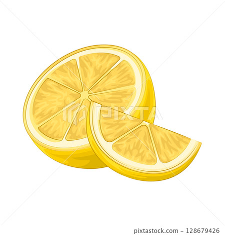 Illustration of Lemon Slice Illustration of Lemon Slice 128679426