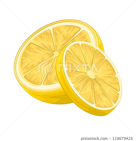 Illustration of Lemon Slice 128679428