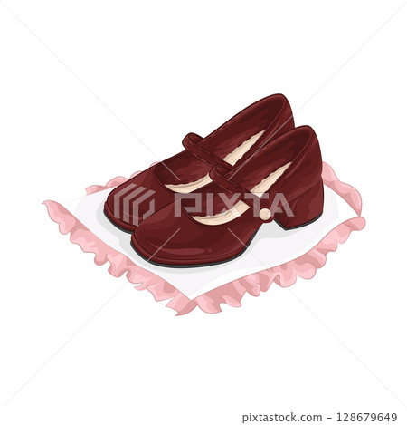Illustration of Woman Shoes Illustration of Woman Shoes 128679649