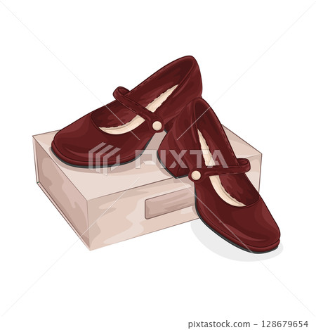 Illustration of Woman Shoes 128679654