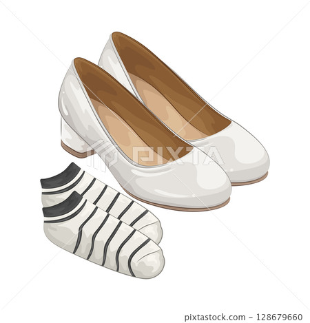 Illustration of Woman Shoes 128679660