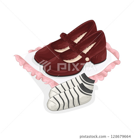 Illustration of Woman Shoes 128679664