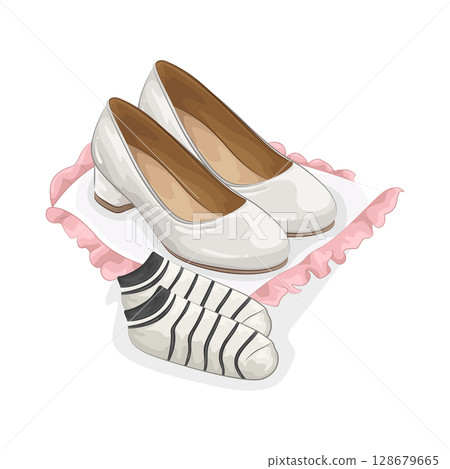 Illustration of Woman Shoes 128679665