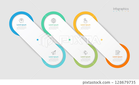 Infographic 6 options design elements for your business data. Vector Illustration. Infographic 6 options design elements for your business data. Vector Illustration. 128679735