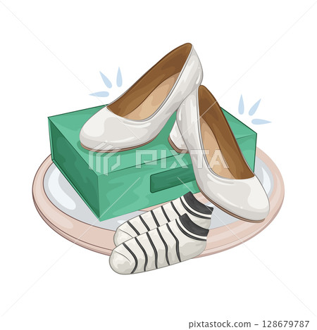 Illustration of Woman Shoes  128679787