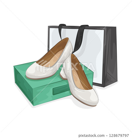 Illustration of Woman Shoes  128679797