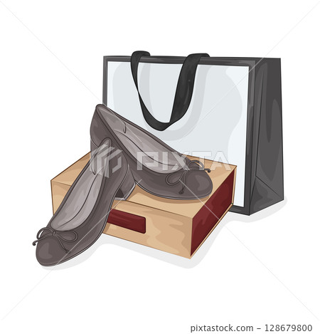 Illustration of Woman Shoes  128679800