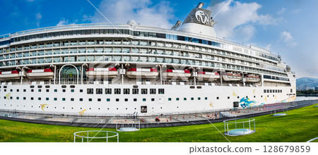 Cruise ship arriving at Nagasaki Port (Star Navigator) Matsugae Pier Panorama [Nagasaki City] 128679859