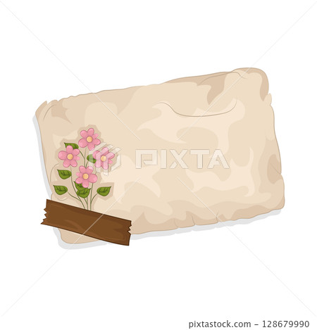 Illustration of Aesthetic Torn Paper 128679990