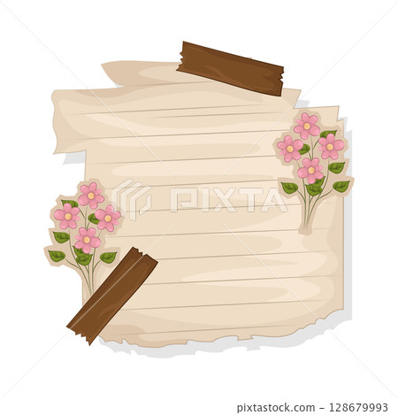 Illustration of Aesthetic Torn Paper Illustration of Aesthetic Torn Paper 128679993