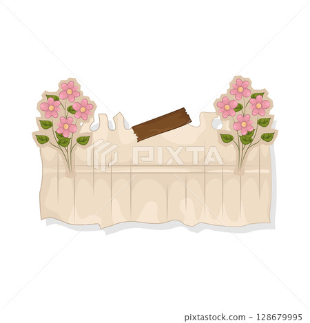 Illustration of Aesthetic Torn Paper Illustration of Aesthetic Torn Paper 128679995