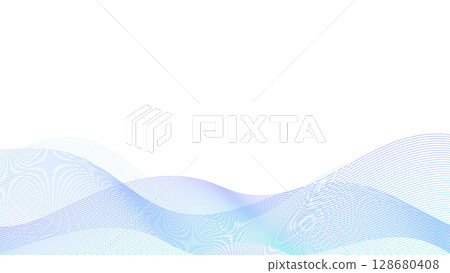 Transparent blue abstract wave background 128680408