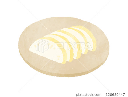 Radish pickled rice bran. 128680447