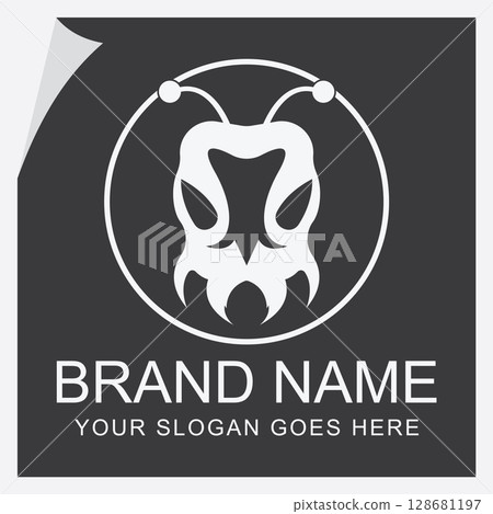 Ant Logo Symbol of Teamwork and Perseverance 128681197